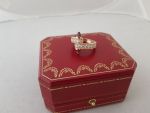 Cartier 18ct rose gold and bullet cabochon garnet Menotte ring with damonds