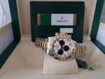 Rolex Two Tone Daytona Cosmograph 116523 White Arabic w/ black sub dials