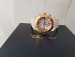Chopard 288515-9001 Happy Sport Chrono in White Ceramic with Rose Gold Bezel - on White Rubber Strap with White Dial - Limited Edition of 3000pcs
