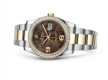 Rolex 116243 Bronze Floral Datejust Ladies 36mm Steel and Yellow Gold