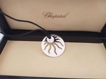 Chopard 18K White Gold Happy Sun Necklace 796447 
