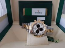 Rolex Two Tone Daytona Cosmograph 116523 White Arabic w/ black sub dials